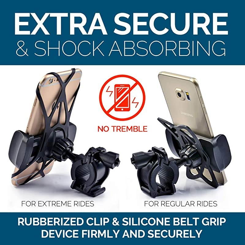 Motorcycle Phone Mount for iPhone 11 Pro Xs Xr 8 PlusMax Galaxy s20 or Any Cell Phone Universal Handlebar Holder for ATV Bicycle Motor+100 to Safeness Comfort