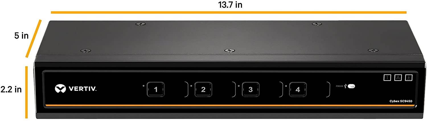 Vertiv Cybex Secure 4K UHD KVM 4-Port DisplayPort DH DPP NIAP EAL4+ TAA (SC945D-001)