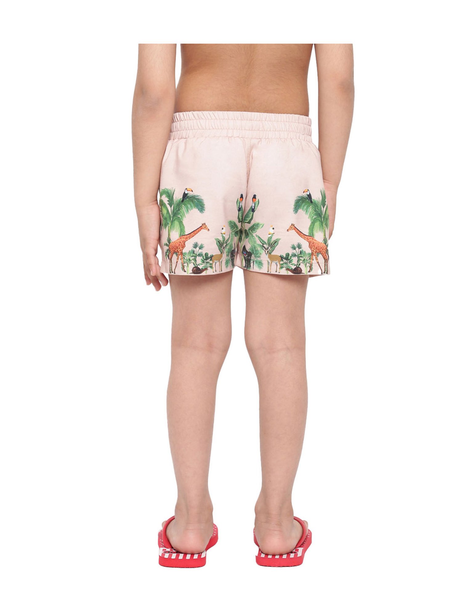 IO Kids Pink Printed Shorts