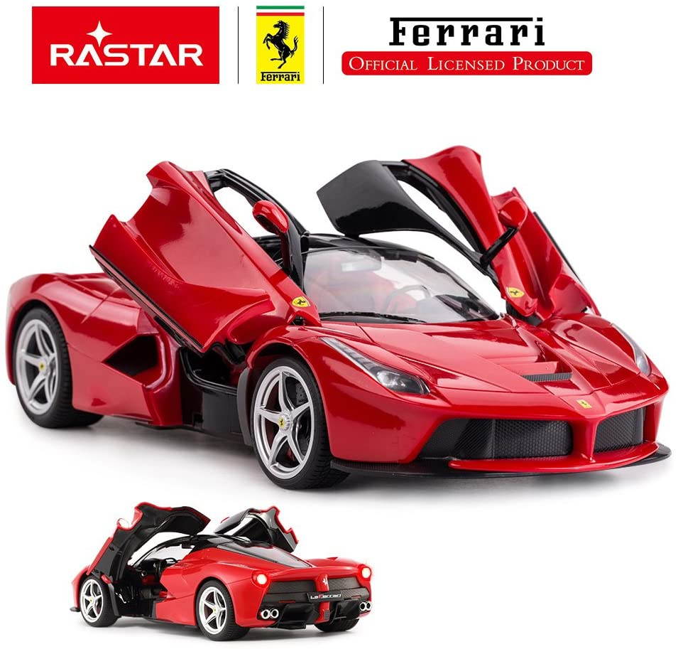 RC Car | 1/14 Scale Ferrari LaFerrari Radio Remote Control R/C Toy Car Model Vehicle for Boys Kids Red 13.3 x 5.9 x 3.3 inch