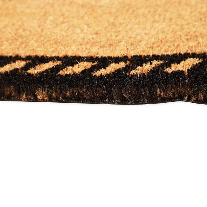 Juvale Monogrammed Letter K Coir Door Mat Welcome Doormat Indoor Outdoor Nonslip Front Rugs 17"x30"