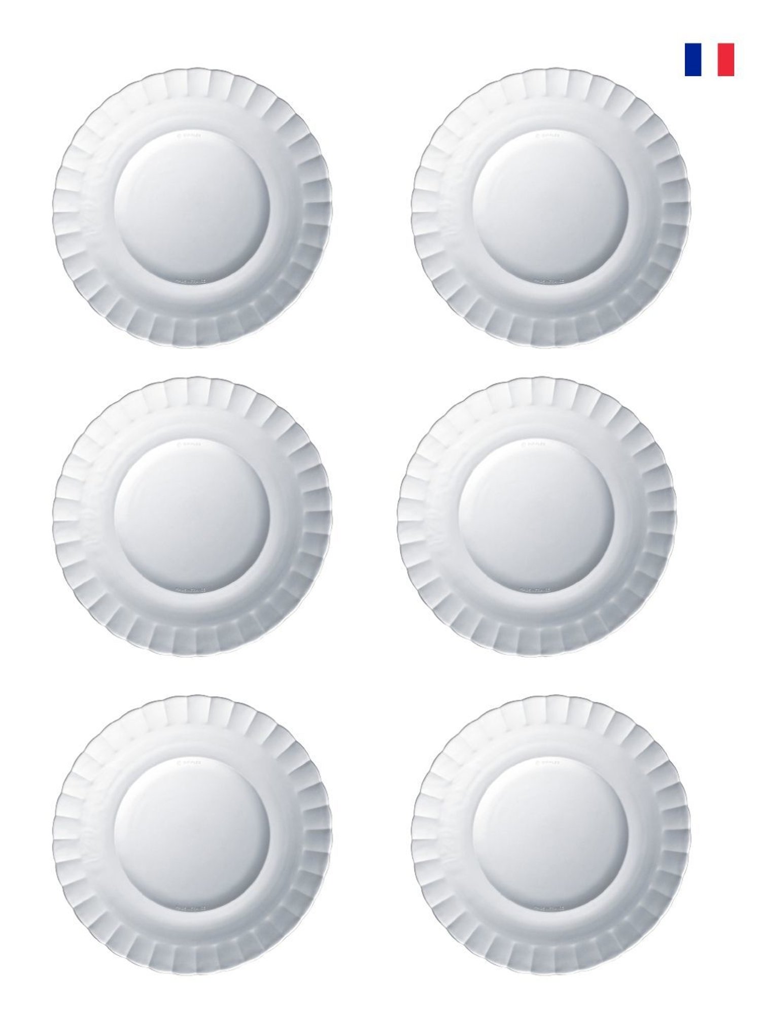 Pure Home and Living Transparent Glass Textured Dinner Plates