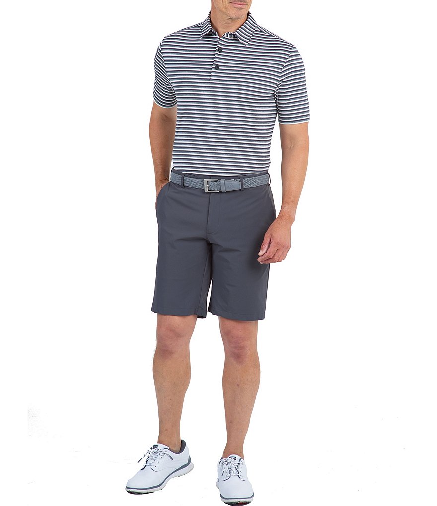 IBKUL Short-Sleeve Striped Polo Shirt