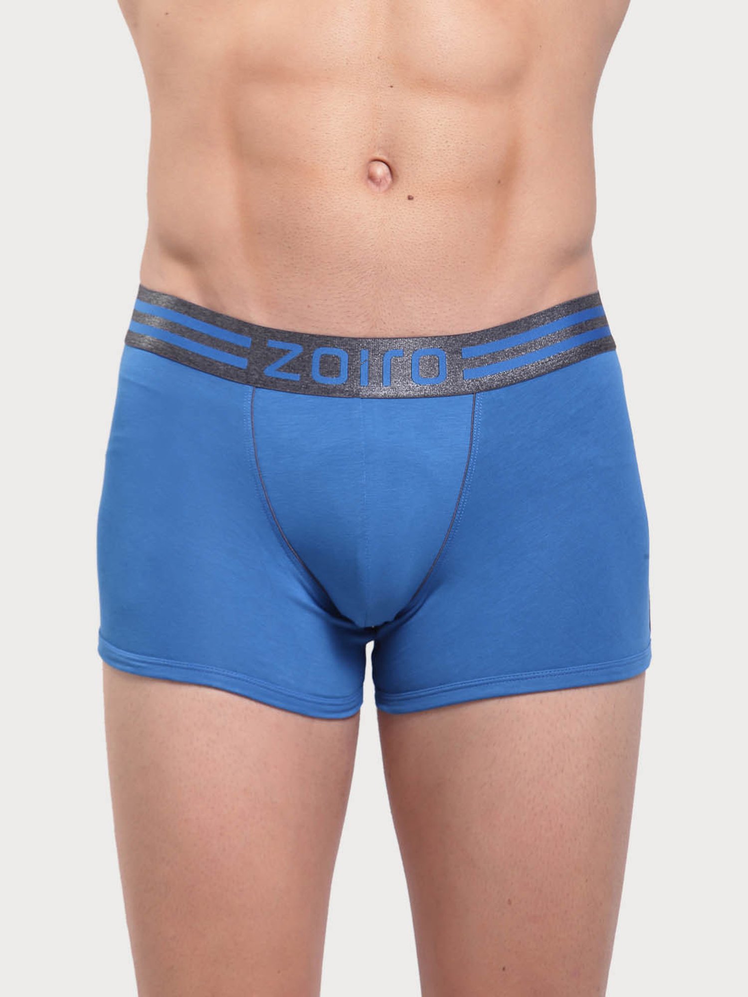 Zoiro Chinese Red & Sky Diver Regular Fit Trunks - Pack Of 2