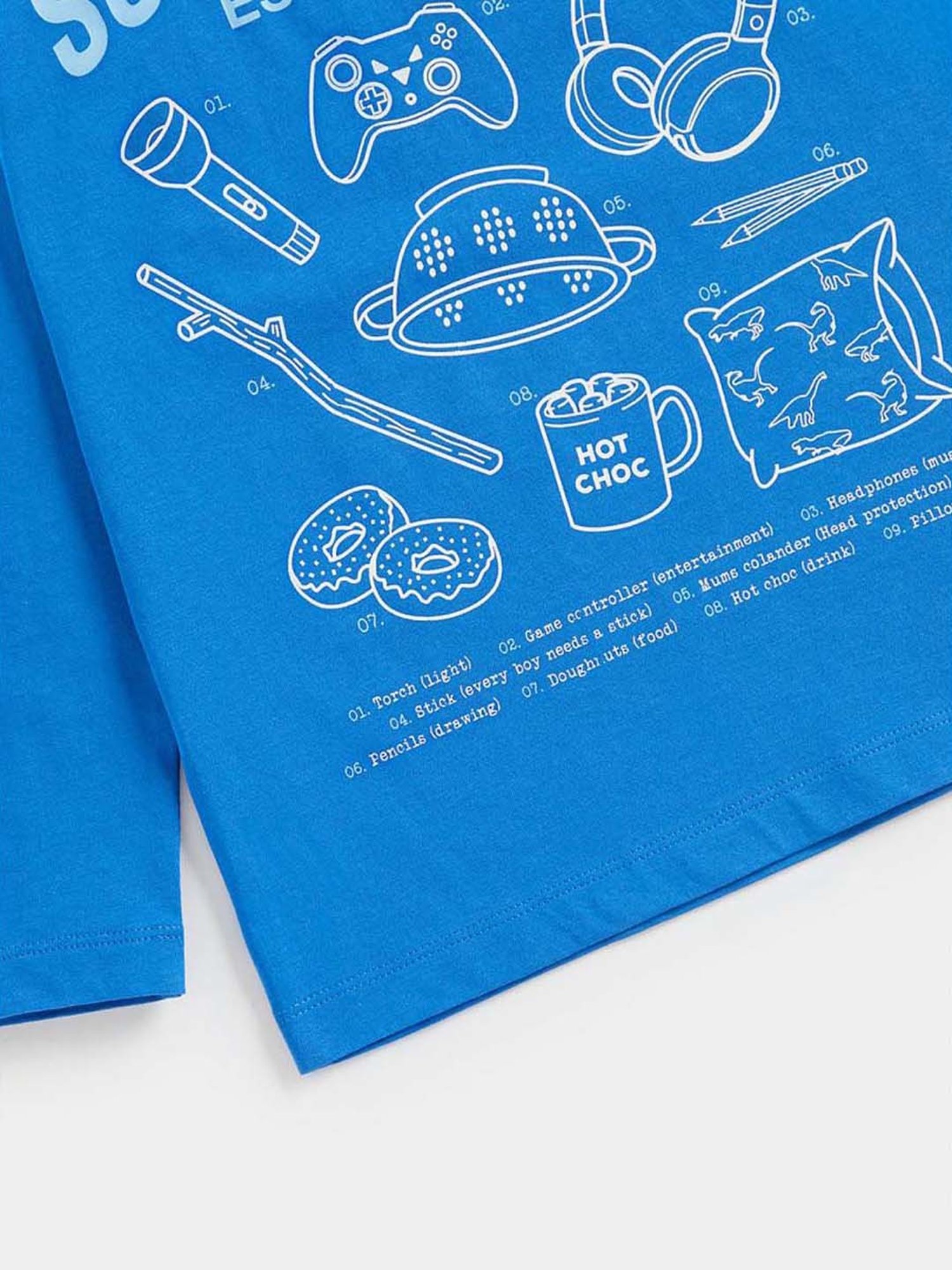 Mothercare Kids Blue Printed Full Sleeves T-Shirt