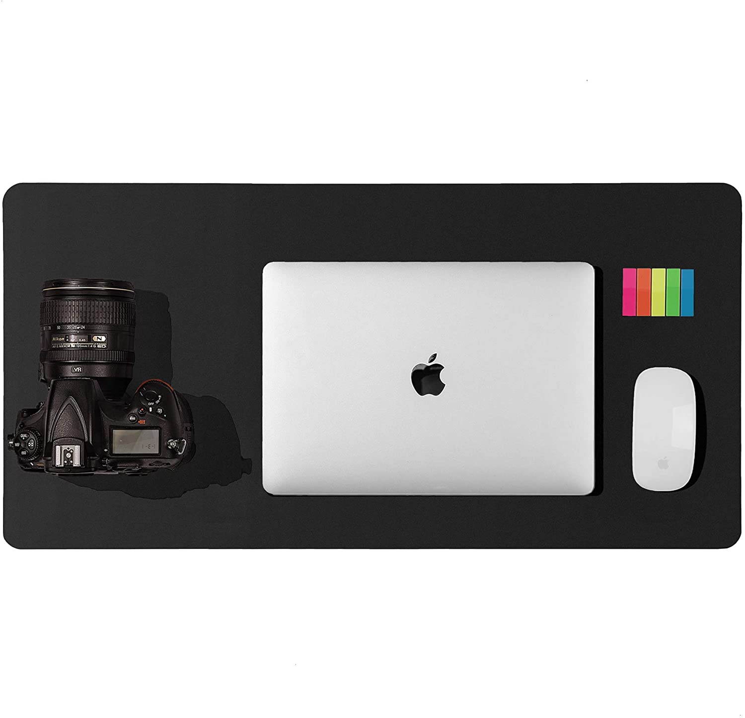 Leather Desk Pad Protector,Mouse Pad,Office Desk Mat,Non-Slip PU Leather Desk Blotter,Laptop Desk Pad,Waterproof Desk Writing Pad for Office and Home (Brown,23.6" x 13.7")