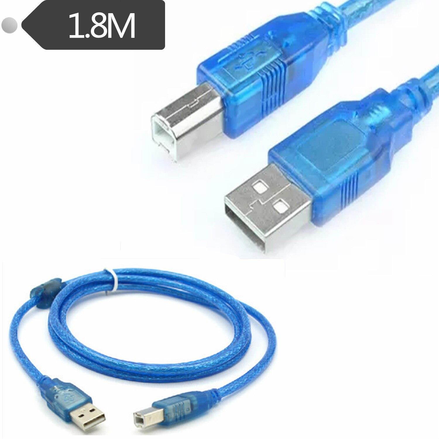 Transparent  USB2.0 A Male to B Male Printer  Cable 1.8m