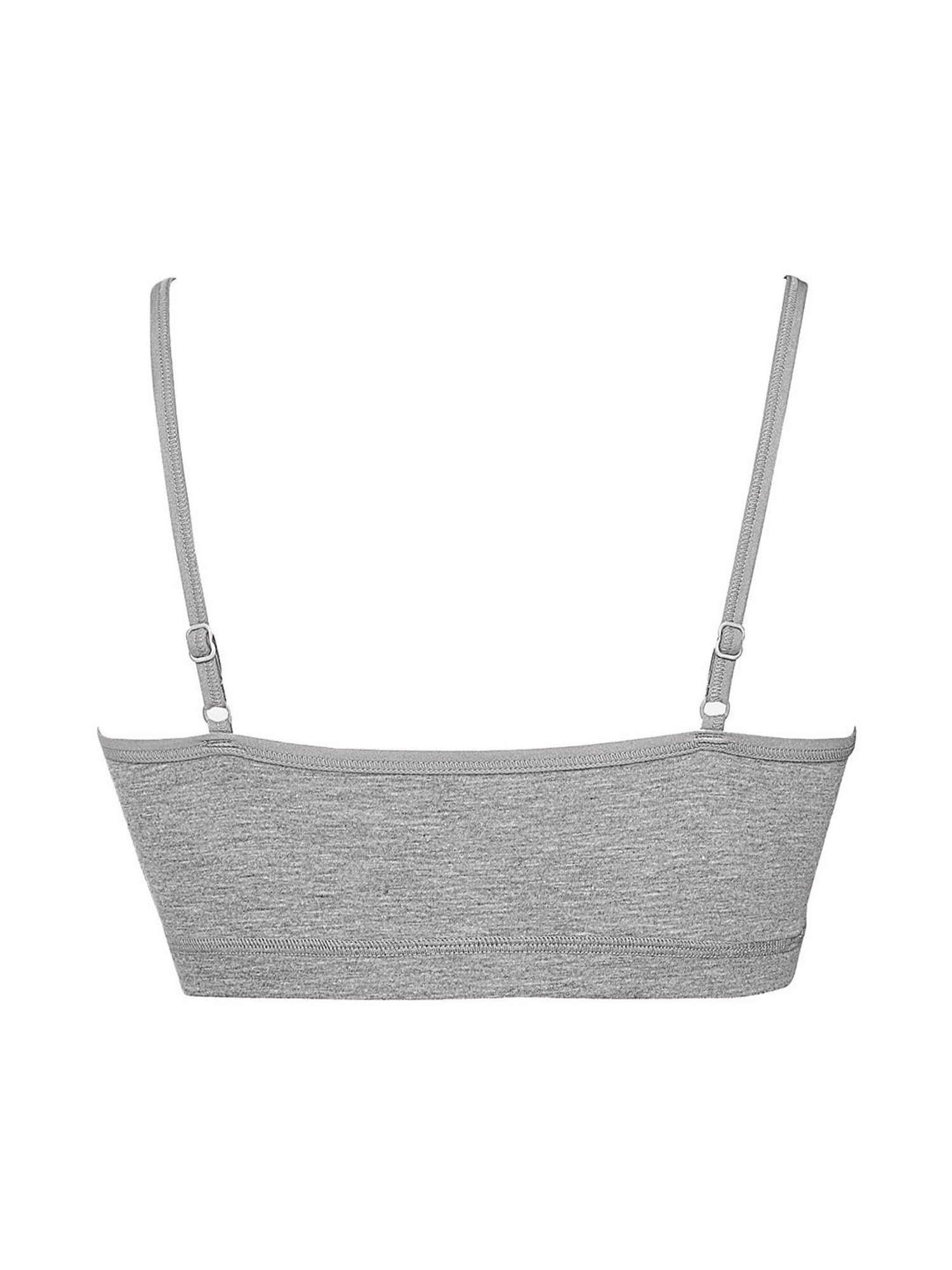 Sillysally Kids Solid Grey Bra (Pack Of 2)