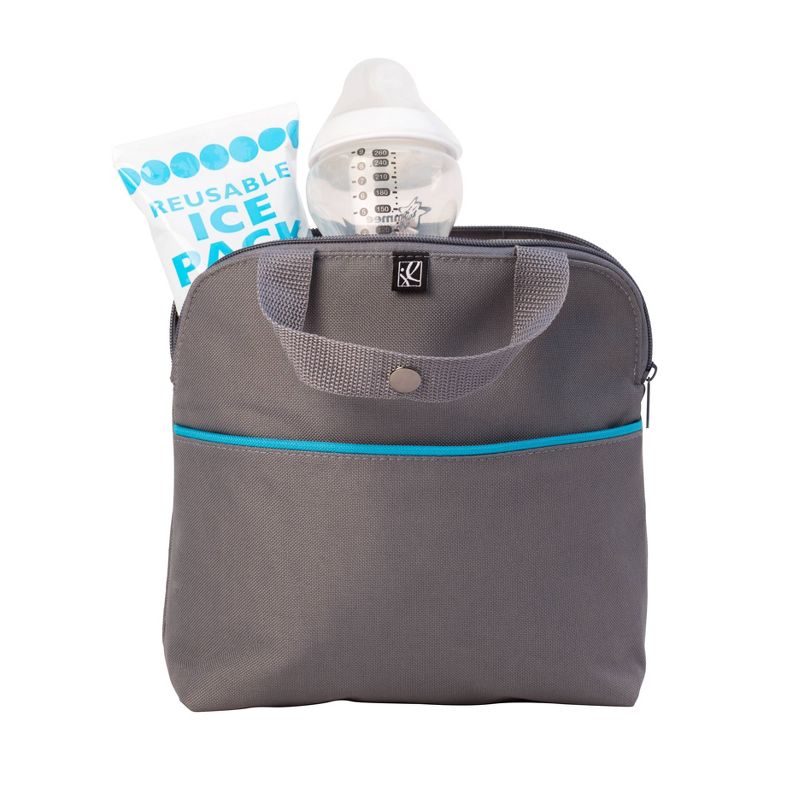 J.L. Childress MaxiCOOl Four Bottle Cooler Bag - Gray Teal - 30qt