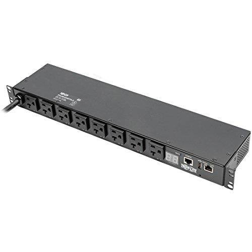 Tripp Lite 1.9kW Single-Phase Switched PDU, LX Platform Interface, 120V Outlets (8 x 5-15/20R), NEMA L5-20P, 12.0 Feet Cord, 1U Rack, TAA (PDUMH20NET2LX)