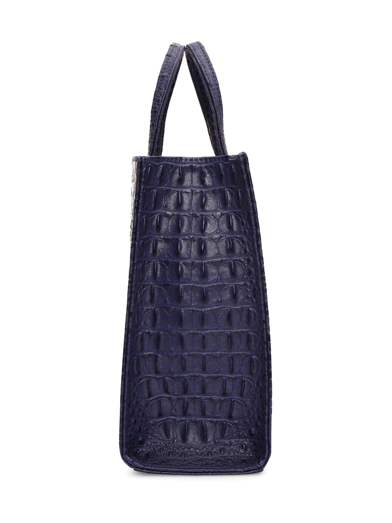 PELLE LUXUR Royal Airforce Blue Textured Medium Chiara Satchel Handbag