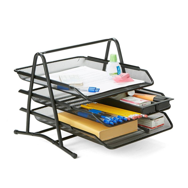 Mind Reader 6pc Desk Organizer Set Black