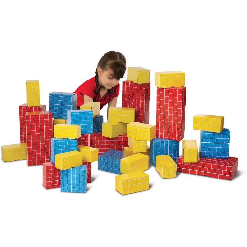 Melissa & Doug Lightweight Jumbo Cardboard Building Block Set - 40pc