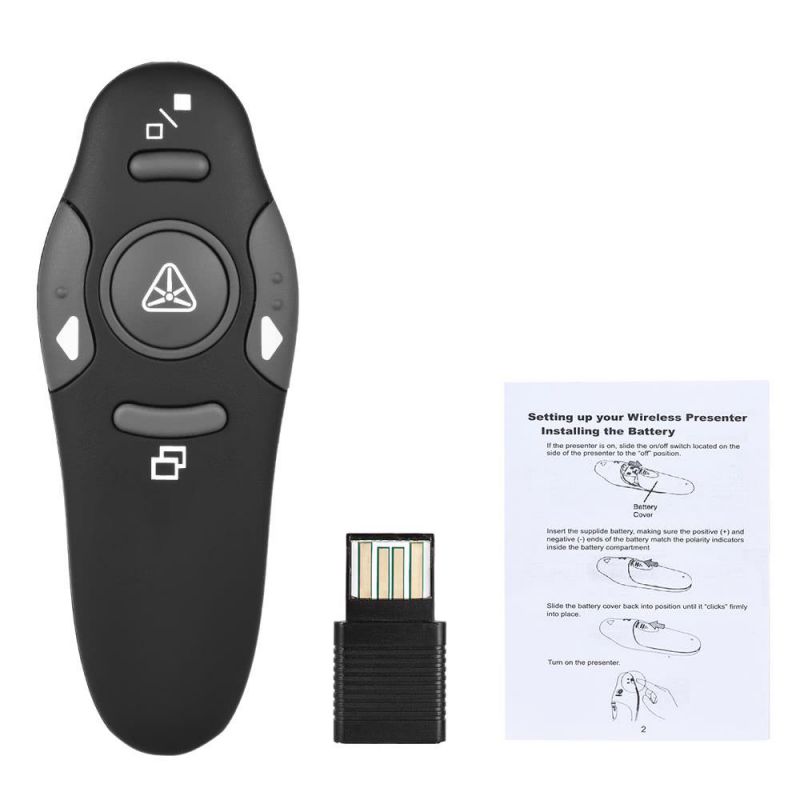 Wireless USB PPT Presenter &Remote Control Presentation Laser Pointer Pen 2.4GHz