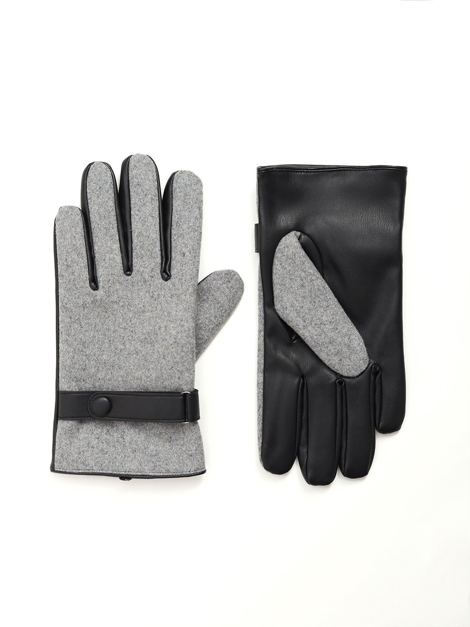Jack & Jones Grey Colour Block Gloves