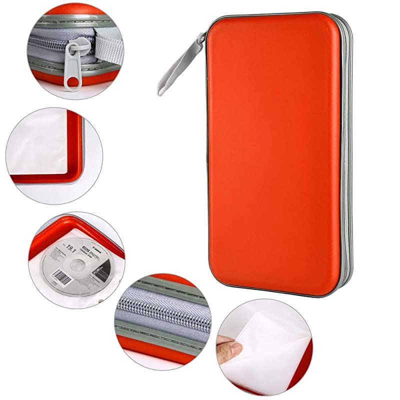 80 Capacity Heavy Duty CDDVD Wallet Binder Storage Case Bag Holder Booklet Red