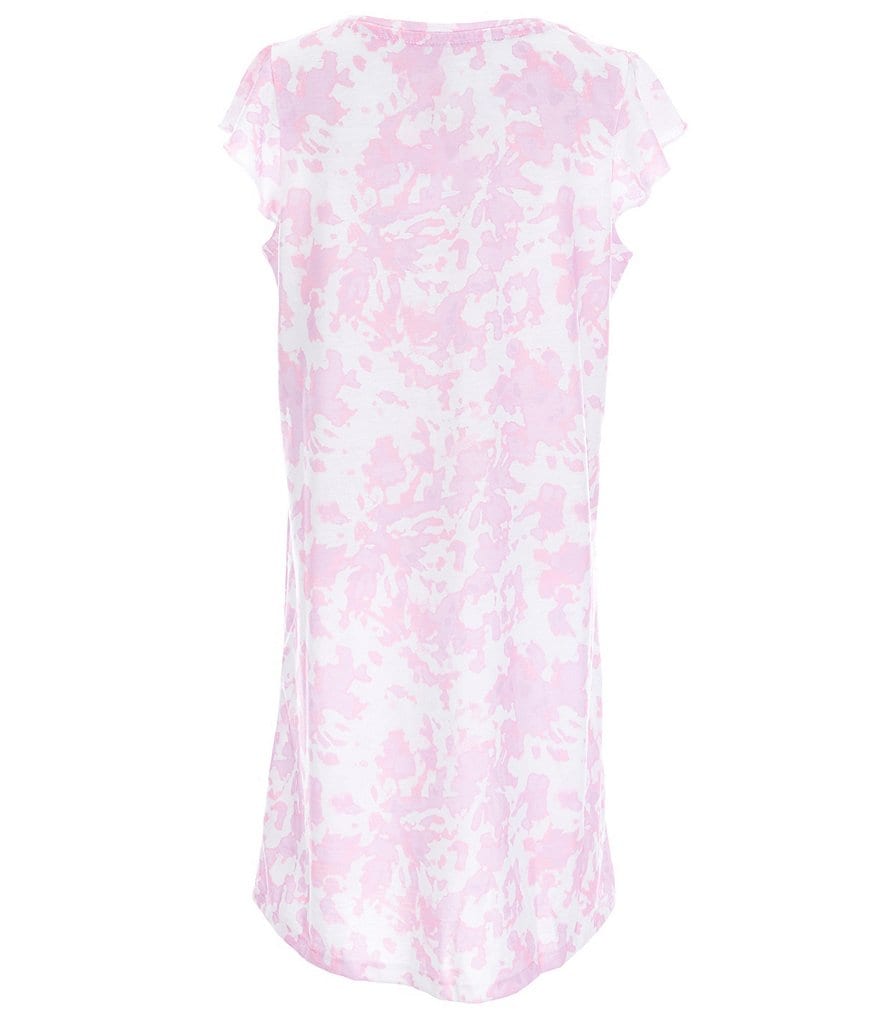 Dream Life Big Girls 7-16 Flutter Cap-Sleeve Unicorn Dream Graphic Gown With Eyemask