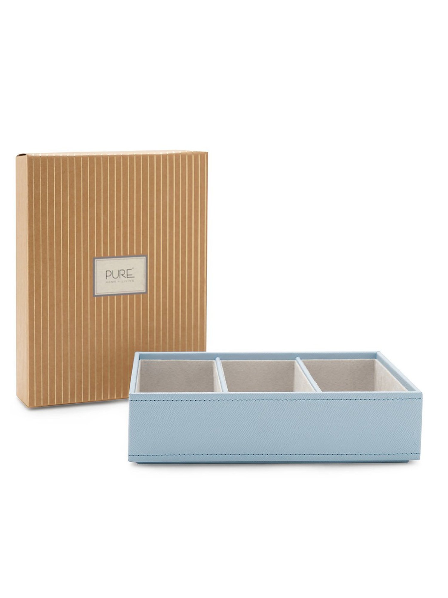 Pure Home and Living Blue Leather Solid Organisers