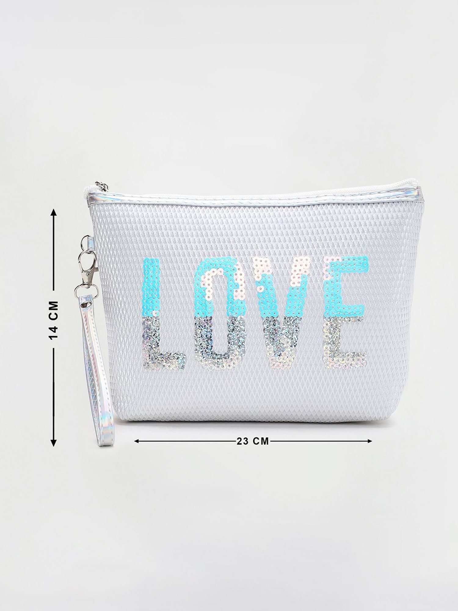 Ginger by Lifestyle White Textured Pouch