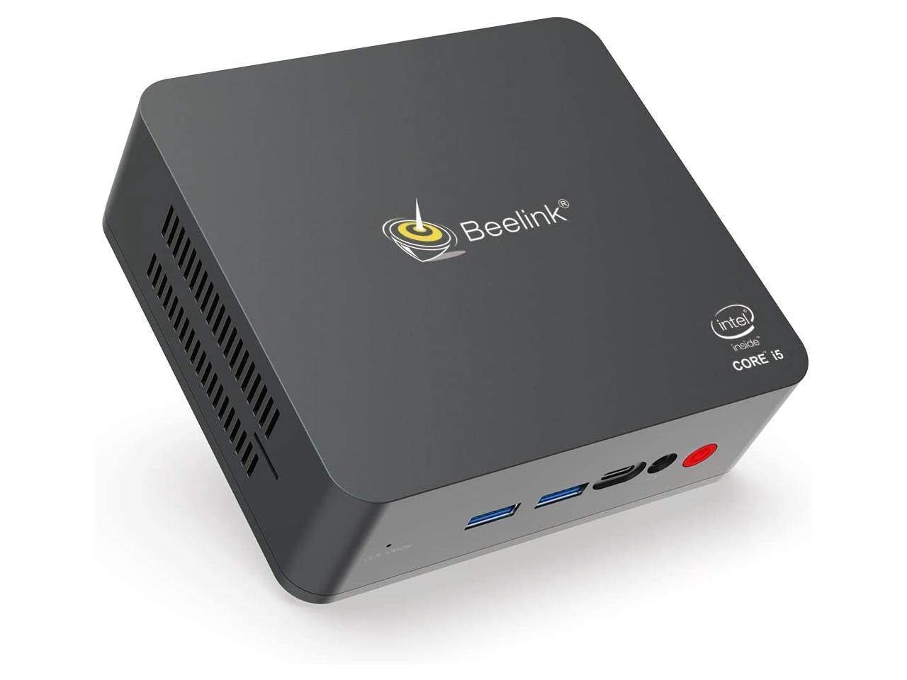 Beelink U57 Mini PC Windows 10 Pro High Performance Computer Intel Core i5-5257u (up to 3.10 GHz) 8GB RAM 512GB SSD, 2.4G/5G WiFi, Gigabit Ethernet, BT4.2, Dual HDMI, Expandable 2.5-inch HDD 1TB SSD
