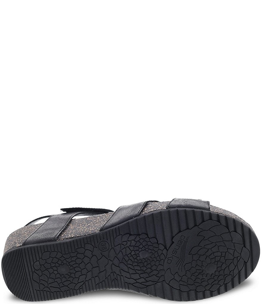 Dansko Savannah Banded Leather Wedge Sandals