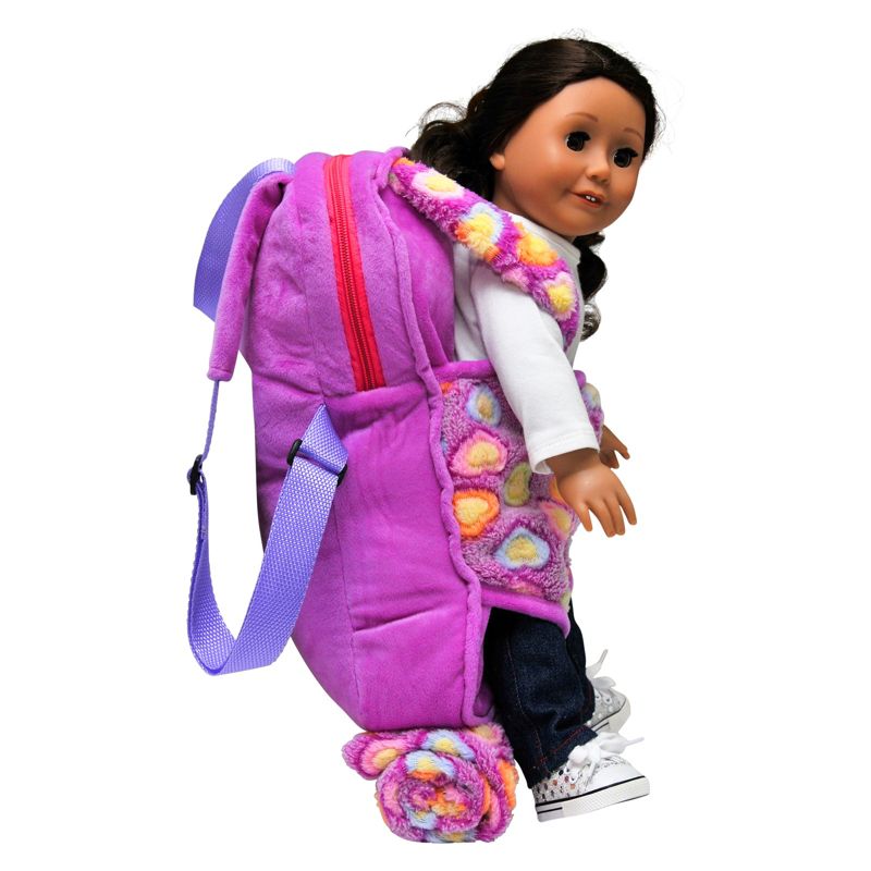 The Queen's Treasures 18" Doll Carrier & Accessory Set Purple