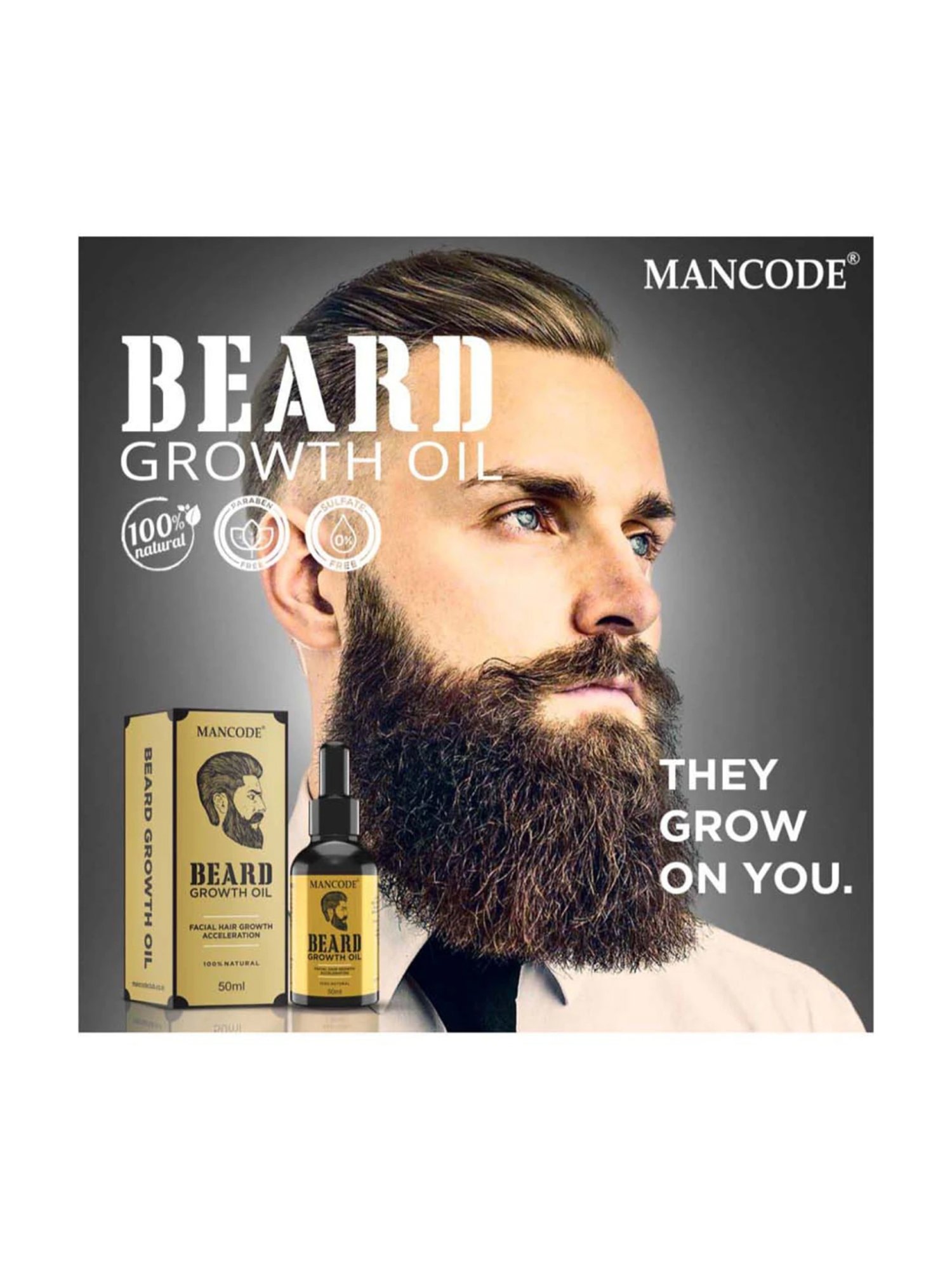 Mancode Beard Growth Oil - 50 ml