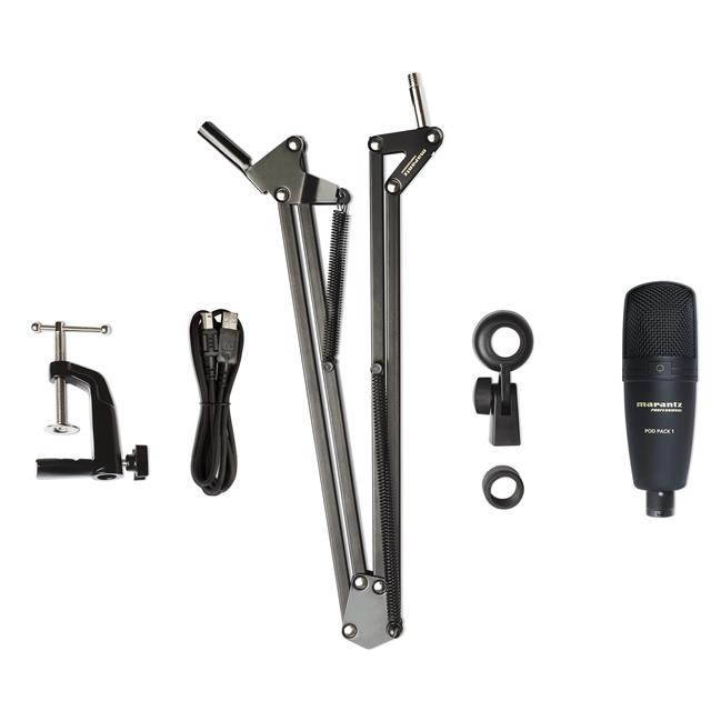 Marantz Pod Pack 1 USB Microphone with Broadcast Stand and Cable #POD PACK 1