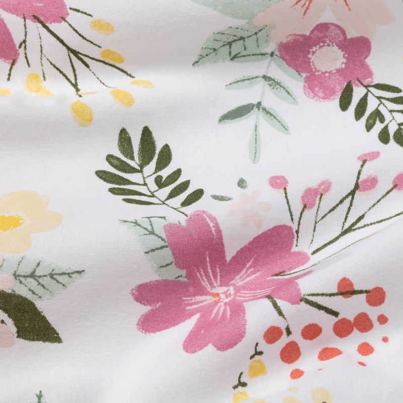 Fitted Crib Sheet Meadow - Cloud Island™ Green/Yellow/Pink