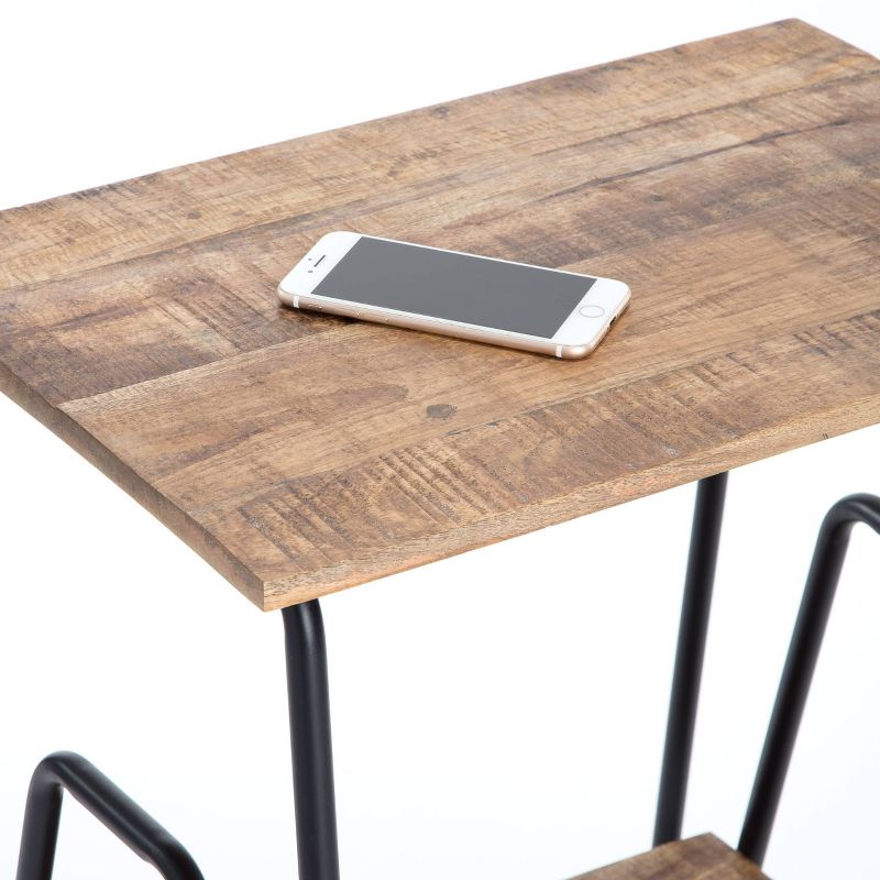 Cooper Industrial Side Table Brown - ClickDecor