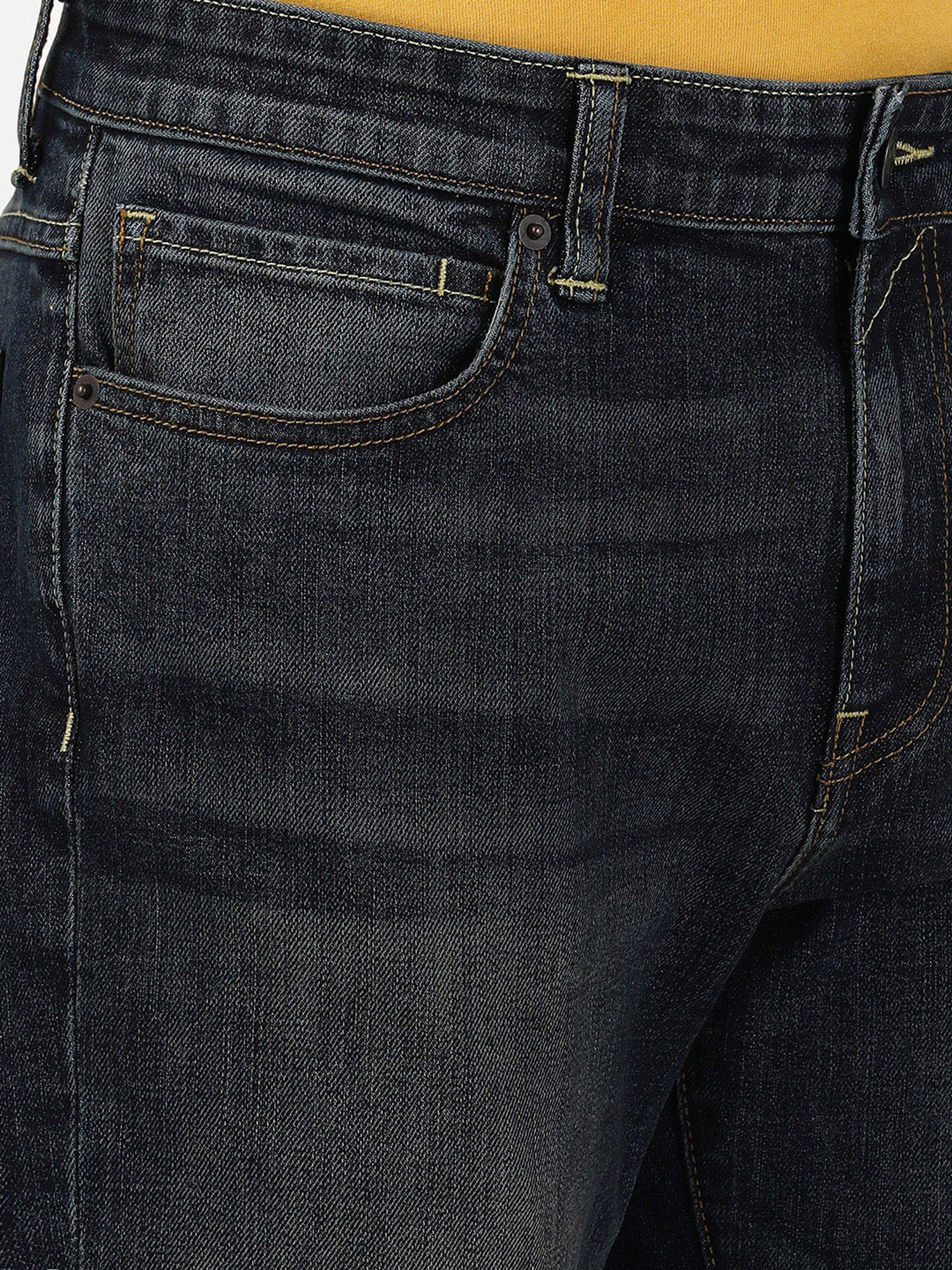 Passion Dark Blue Slim Fit Lightly Washed Jeans