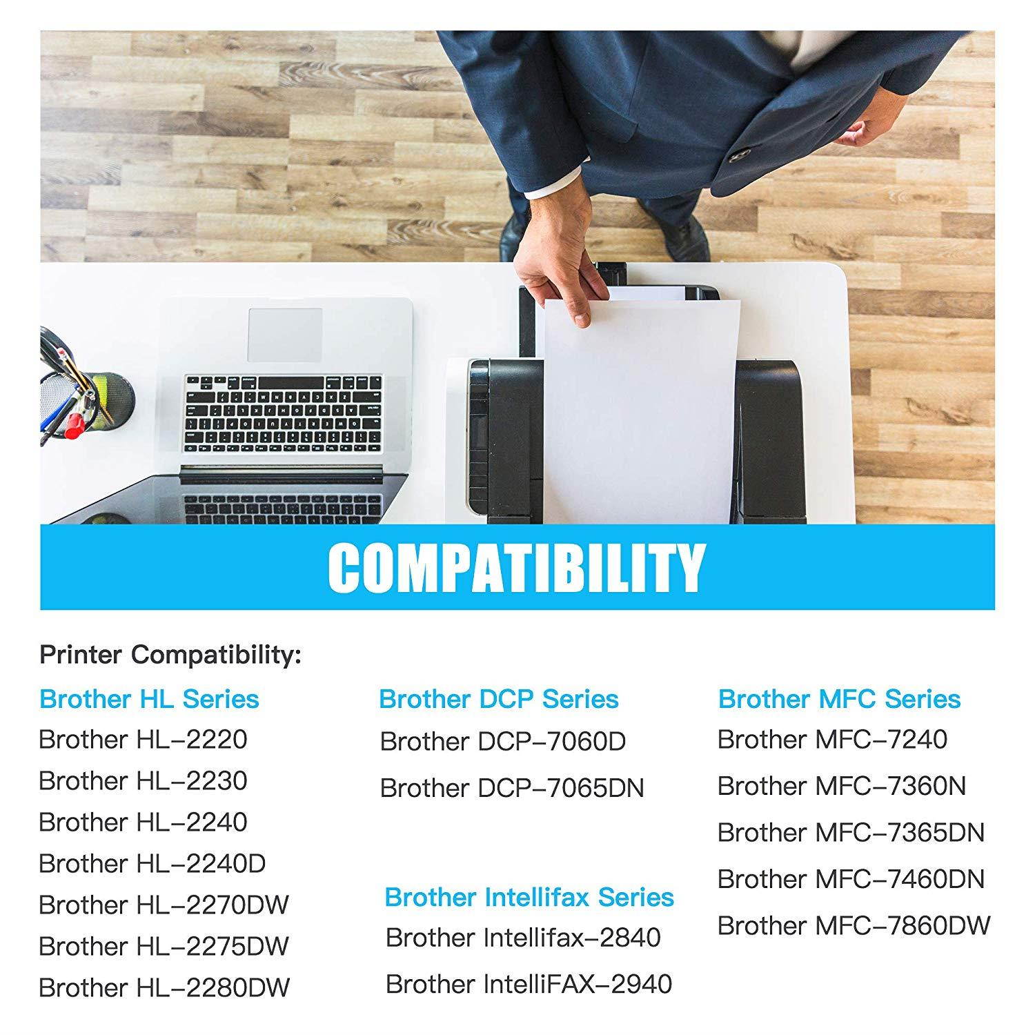 DIGITONER Compatible DR420 TN450 Toner Cartridge & Drum Unit Set Replacement for Brother DR-420 TN-450 Black, High Yield, 1 DR420 + 2 TN450 [1+2 Pack]