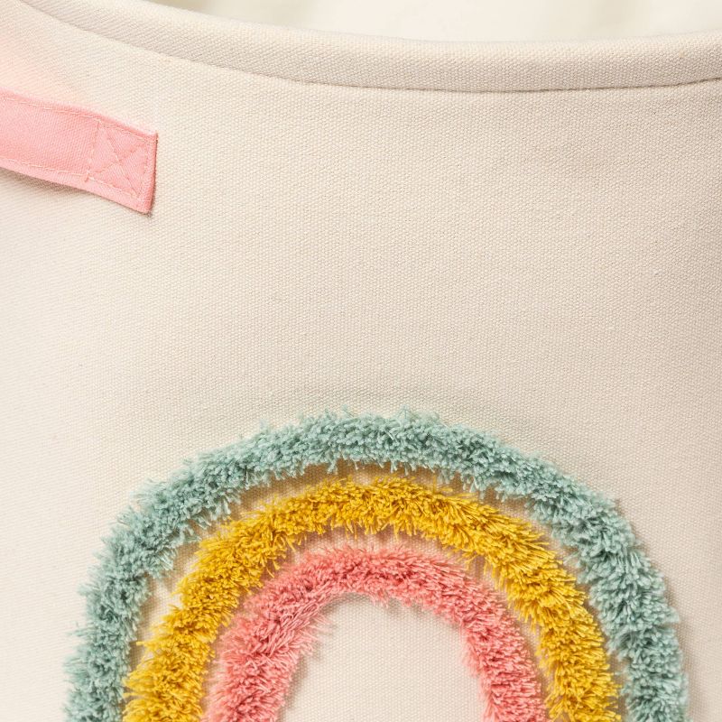 Tufted Canvas Storage Bin - Cloud Island™ Pink L