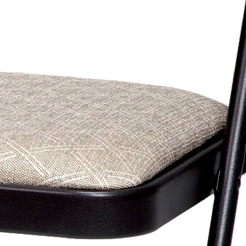 Set of 4 Sudden Comfort Plastic High Back Folding Chair Black Lace - Meca