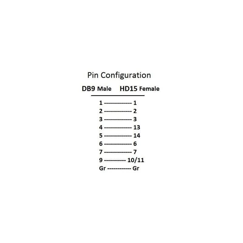 DB9 Male to HD15 VGA Female Multisync Video Adapter ADV02