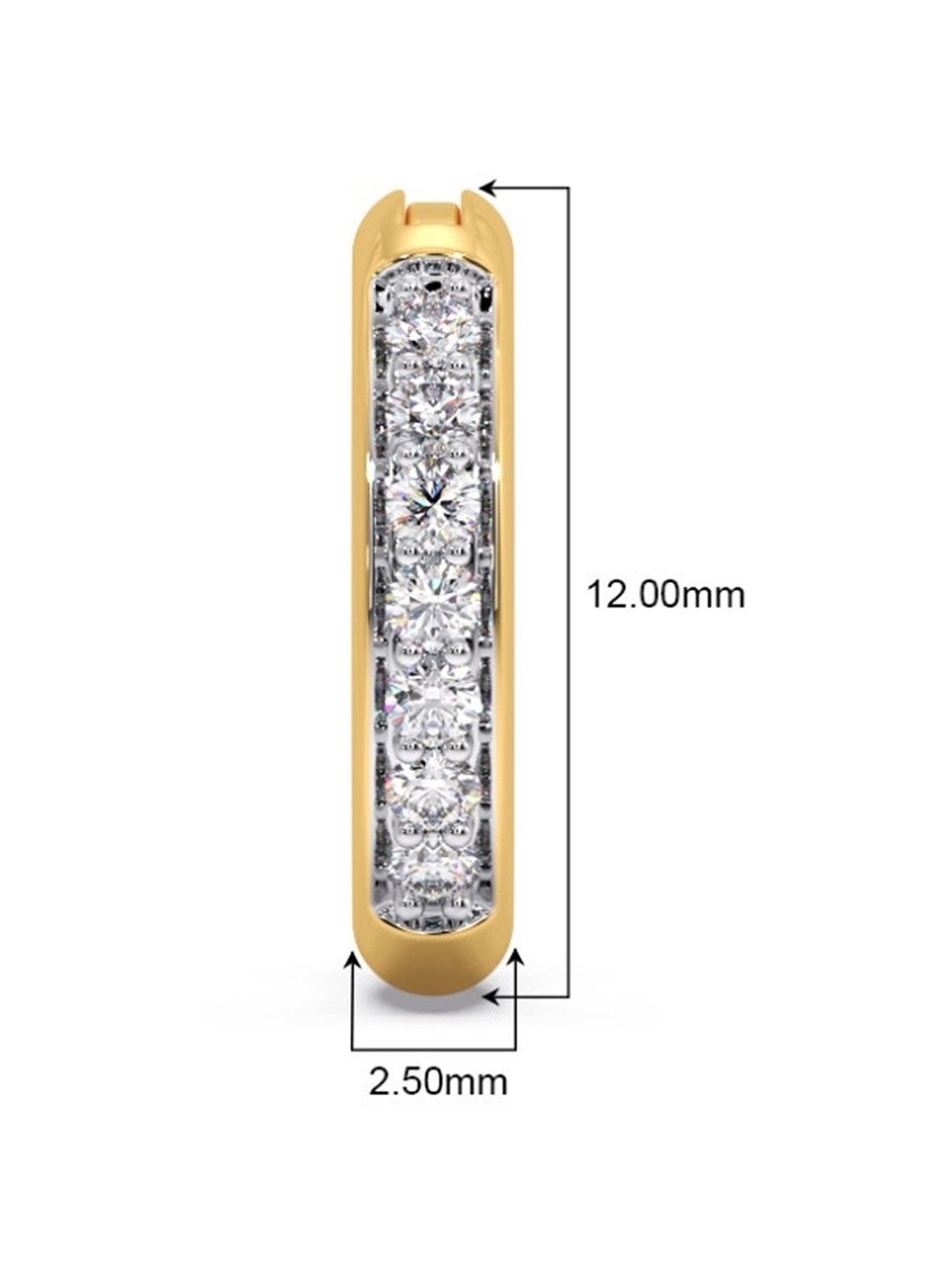 Candere by Kalyan Jewellers 18k Yellow Gold & Diamond Nose Ring for Women