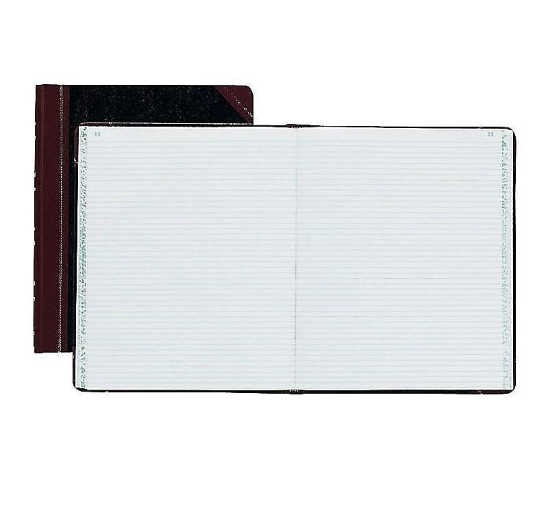 Boorum & Pease Record Ruled Book Black Cover 150 Pages 10 1/8 x 12 1/4 16021215F