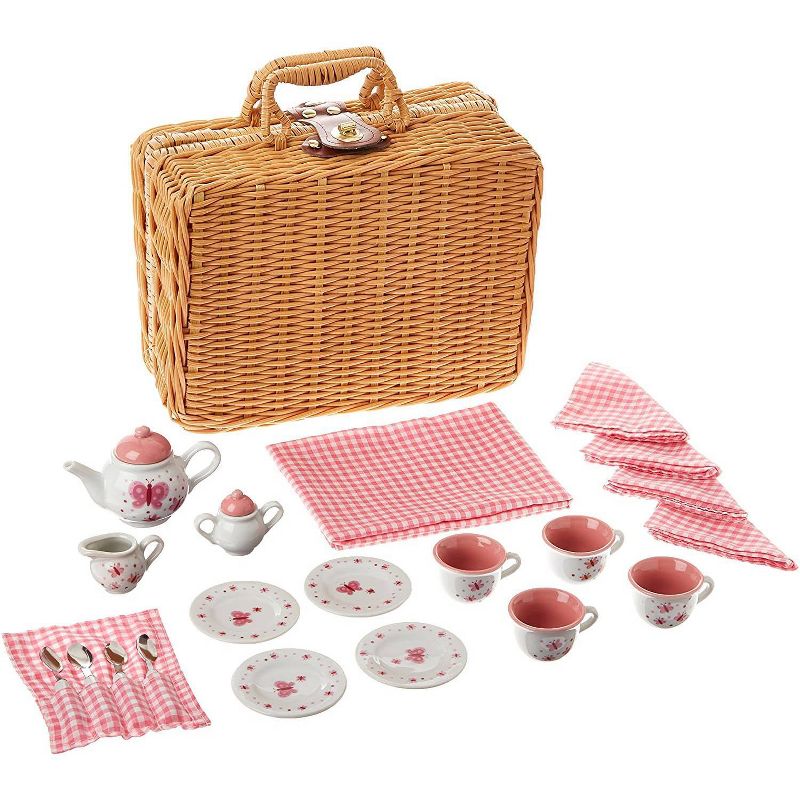 Schylling Butterfly Tea Set Basket