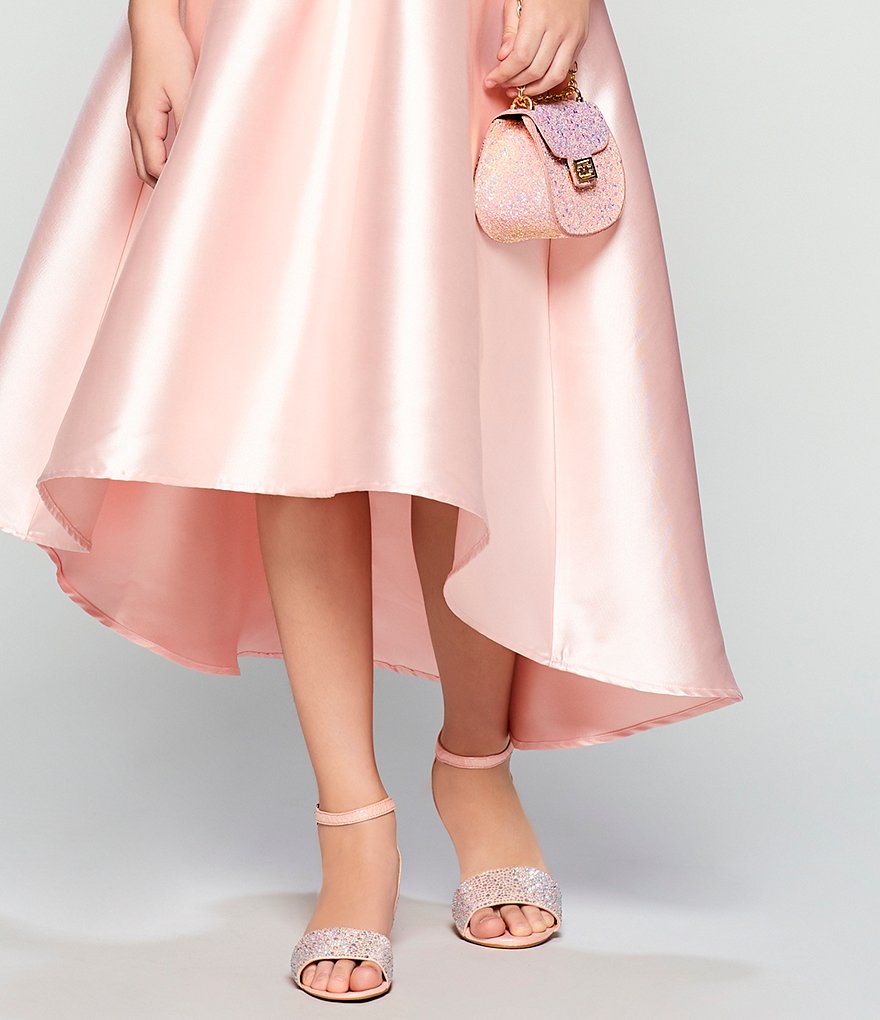 GB Girls' Maxy-Girl Rhinestone Detail Ankle Strap Wedges (Toddler)