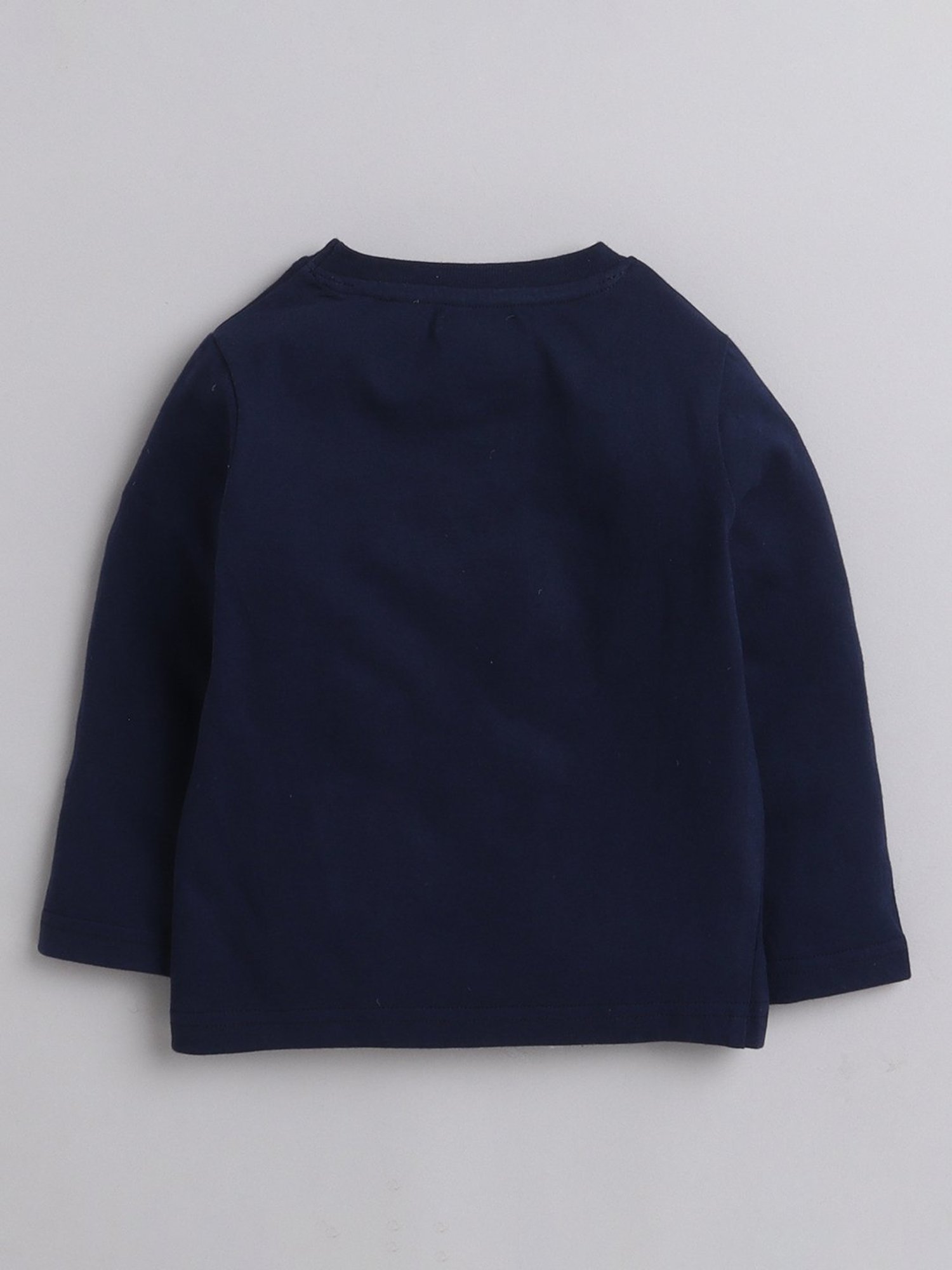 Bumzee Girls Navy Printed Full Sleeves T-Shirt with Pyjamas