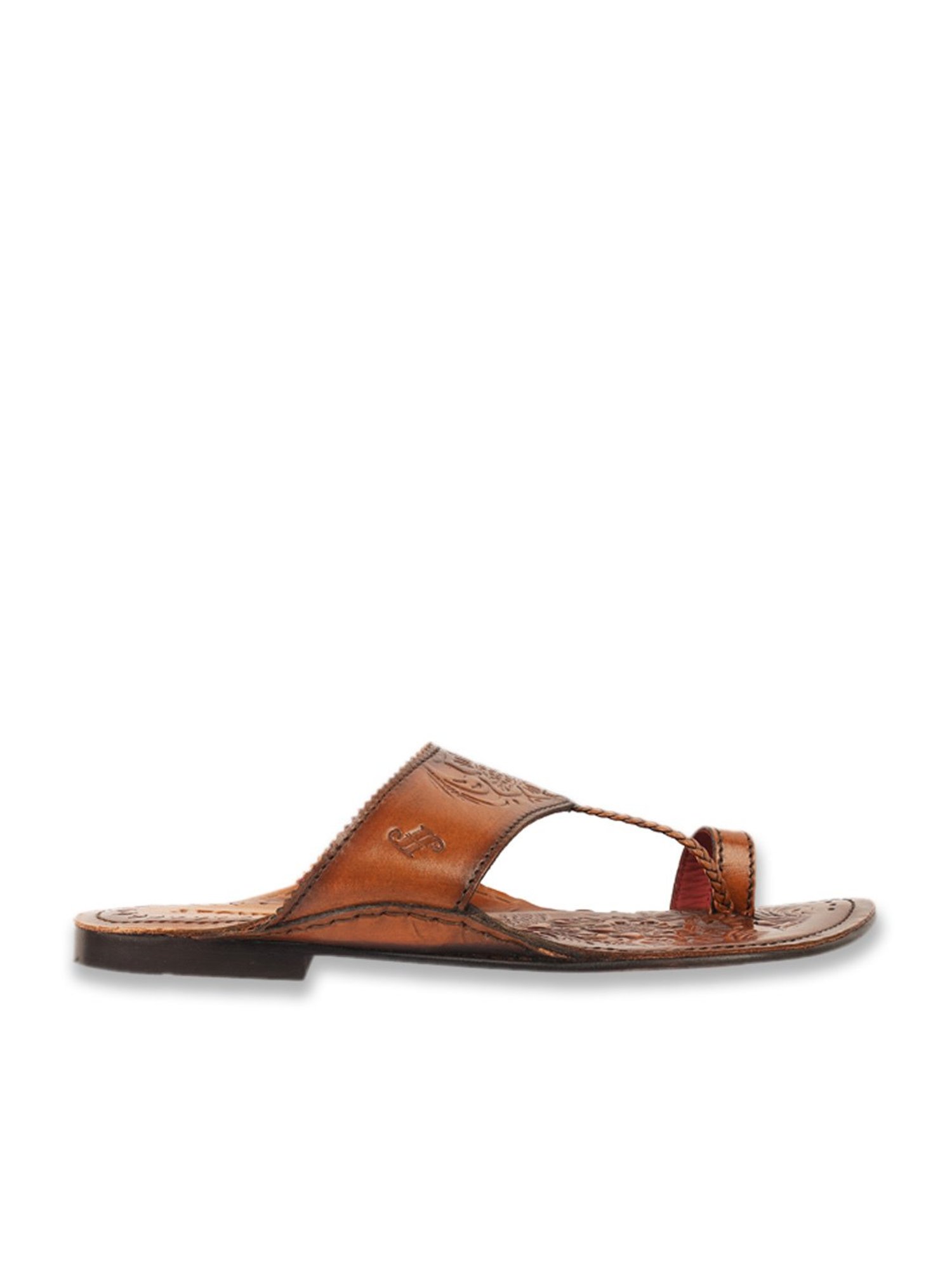 J. Fontini by Mochi Men's Tan Toe Ring Sandals