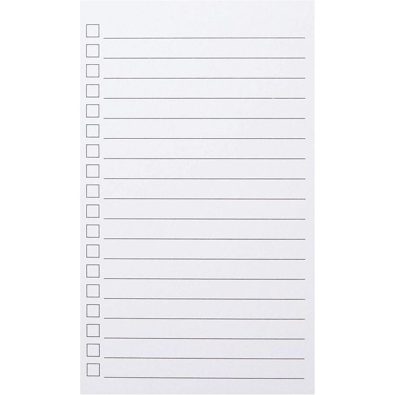 Okuna Outpost 300 Pack Vertically Ruled Index Cards with Check Boxes, Daily Checklist (3 x 5 In)