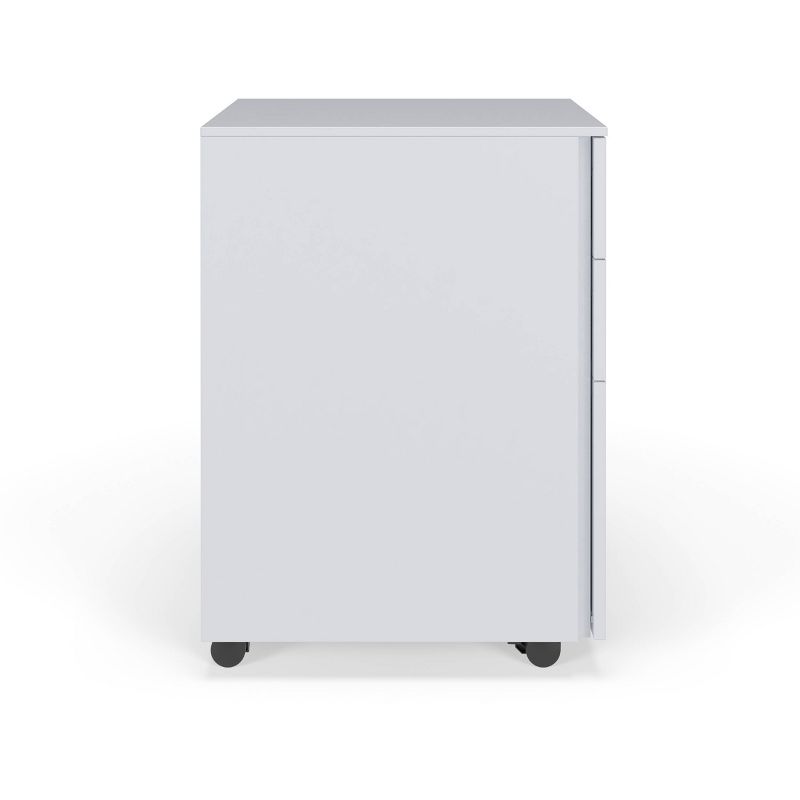 Slim Mobile Metal Pedestal Filing Cabinet White - HON BASYX