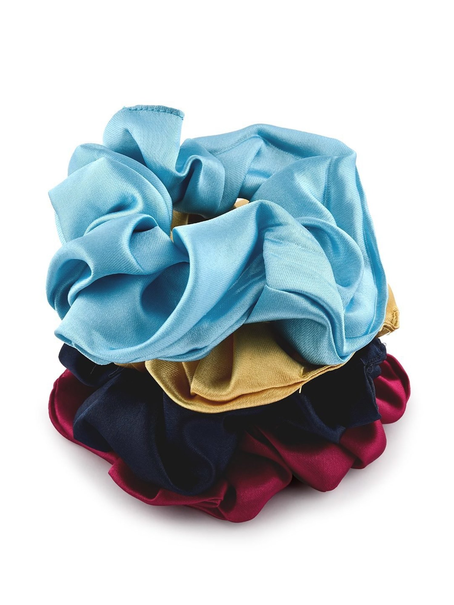 ToniQ White Printed Ponytail Holder Scrunchie