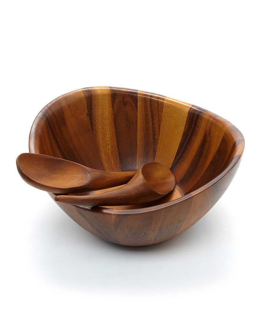 Nambe Harmony Salad Bowl with Servers Set