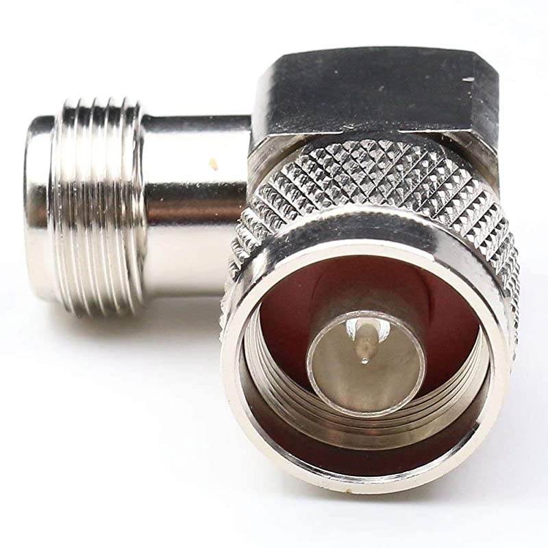 N Type Connectors N Male to Female Adapter Right Angle N Coax Adapters Connector RF Coaxial Adapters for WiFi Antenna Cable Amplifier Ham Radio Base Station 5Packs