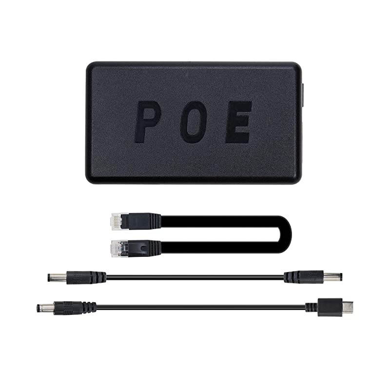 PoE Splitter 5V 4A for Jetson Nano, Raspberry Pi 4 and More &ndash; Active PoE+ to Barrel Jack or USB-C, IEEE 802.3at/af Compliant
