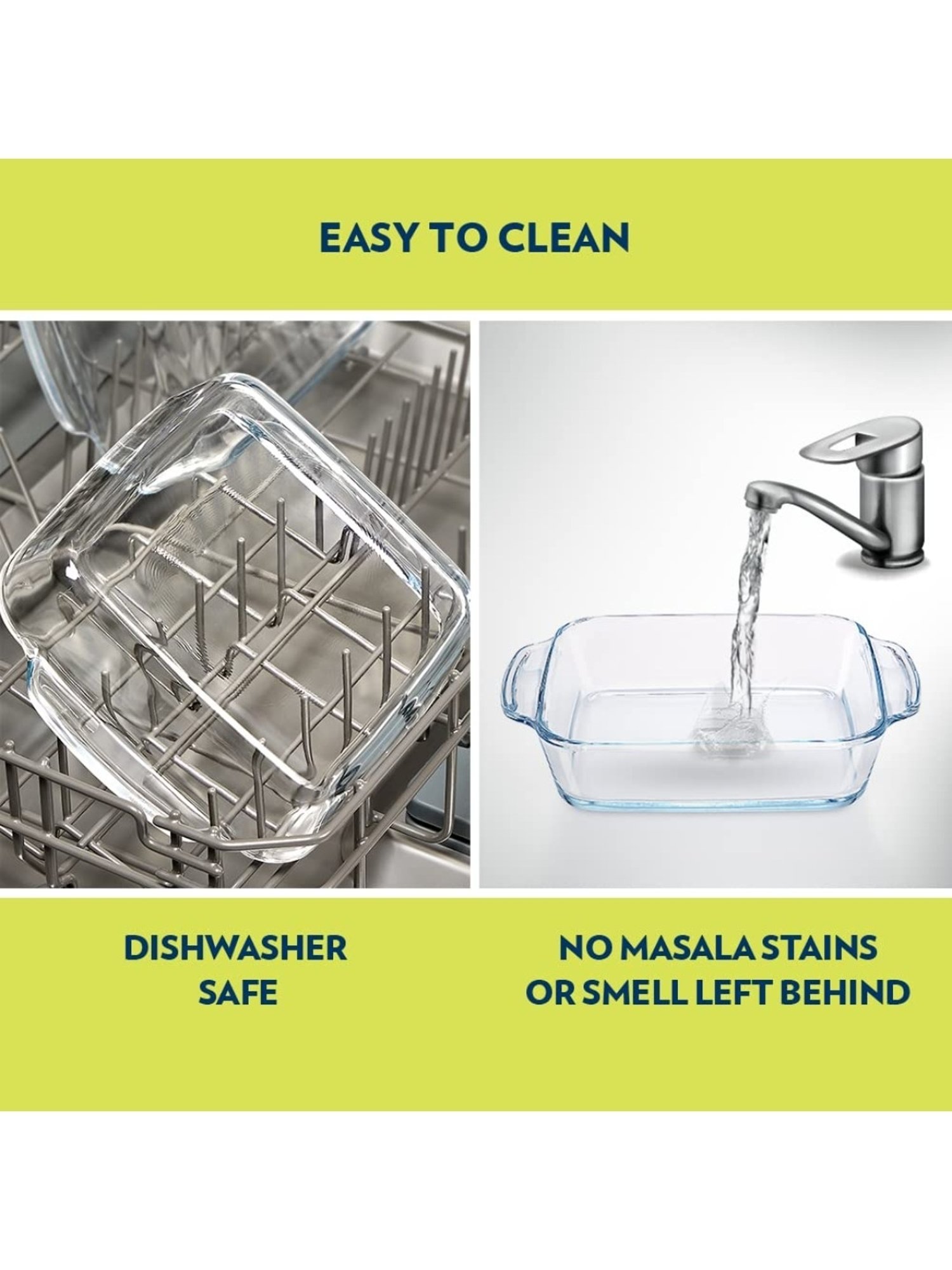 ?Borosil ?Transparent Glass Baking Dish (1600 ML)