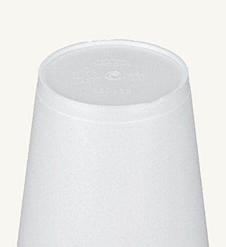 Dart 32TJ32, 32 Oz. White Foam Plastic Cup with Slotted Lid, CASE OF 100