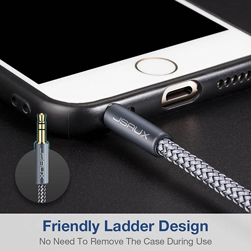 RCA Cable 66ft2M Dual Shielded GoldPlated 35mm Male to 2RCA Male Stereo Audio Adapter Coaxial Cable Nylon Braided AUX RCA Y Cord for Smartphones MP3 Tablets Speakers HDTV Grey